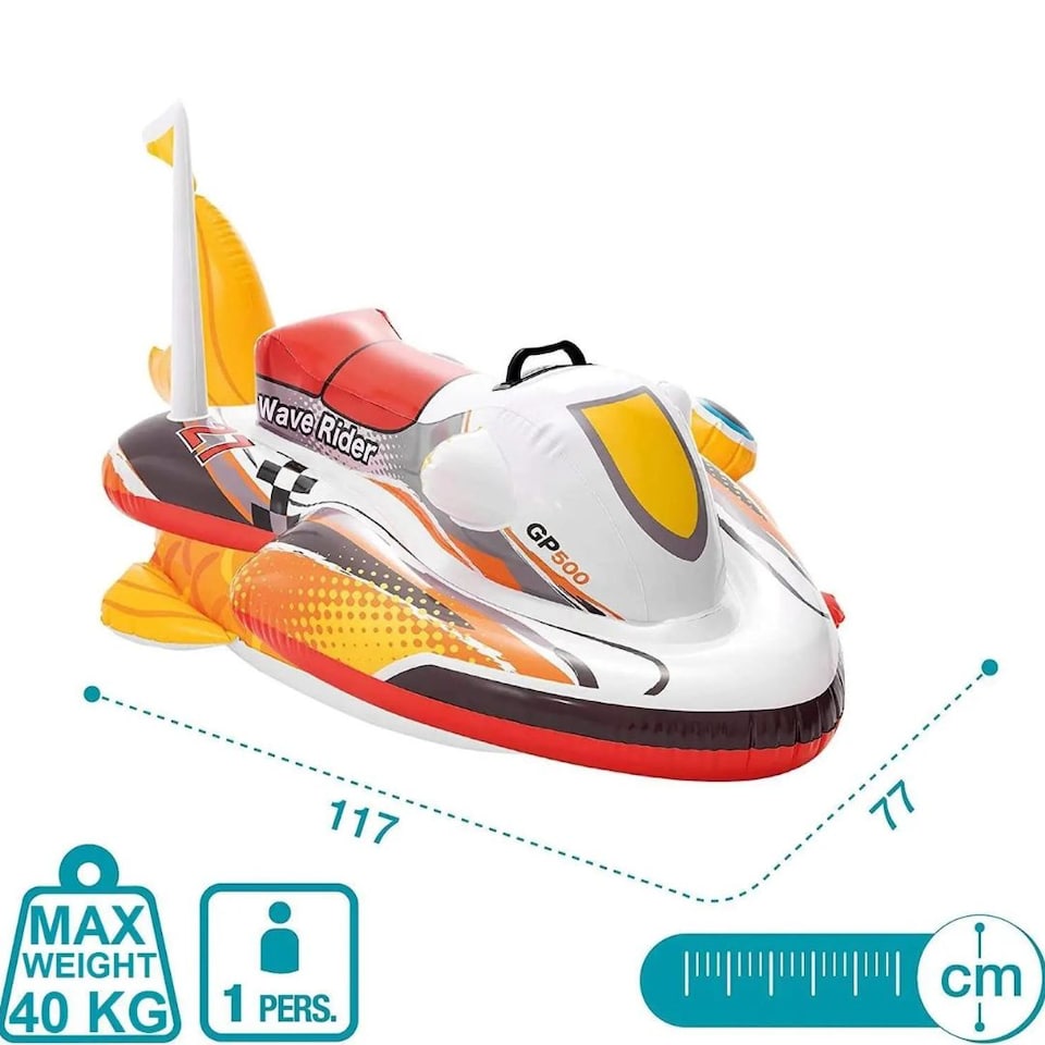 image 1 of Intex inflatable Wave Rider Ride-On - Red