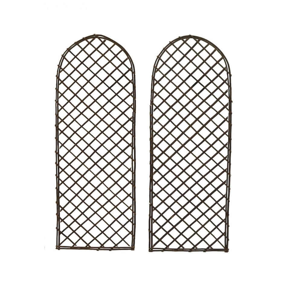 image 1 of Set of 2 Willow Trellis Fencing Panel Screen Climbing Trellises