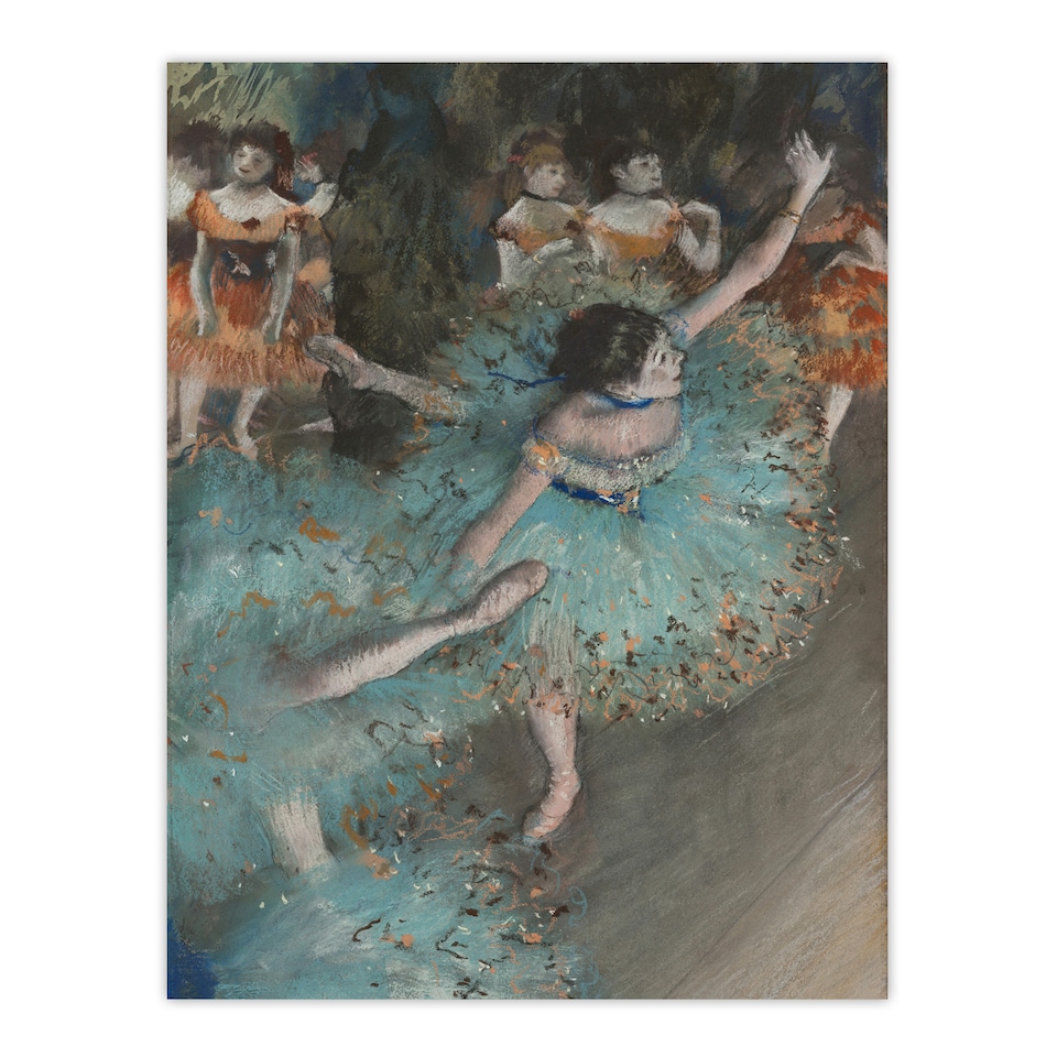 image 1 of Edgar Degas Framed Wall Art Print Swaying Ballet Dancer in Green Home Décor