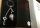 image 4 of Crystals Key & Lock Keychain made with Crystals