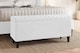 image 1 of 120cm Lined Upholstered Ottoman Storage box - White Plush Velvet Blanket Storage Box with Wooden Legs