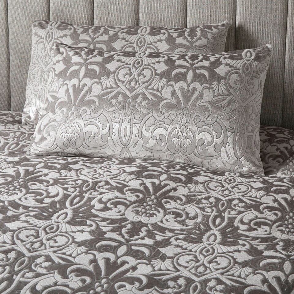 image 1 of Laurence Llewelyn-Bowen Firenza Duvet Cover Set Silver