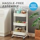 image 5 of 3 Tier Storage Cart On Wheels Home Kitchen Office Bath-Bedroom Organiser White White