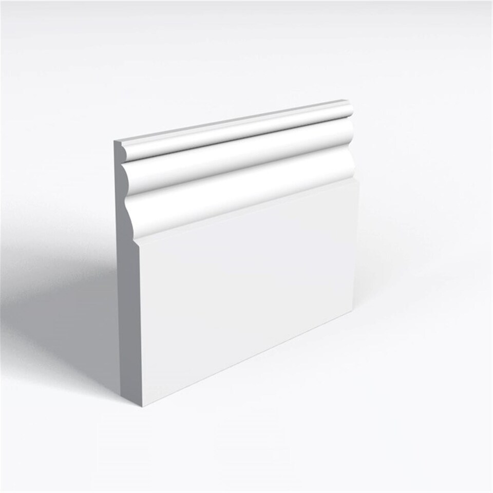 Pack of 15 (Total 15 Units) - Moisture Resistant MDF Primed Kensington Skirting Board - 18mm (T) x 69mm (H) x 4200mm (L)