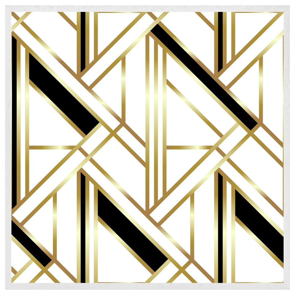 image 1 of Golden art deco (Picture Frame) White | L