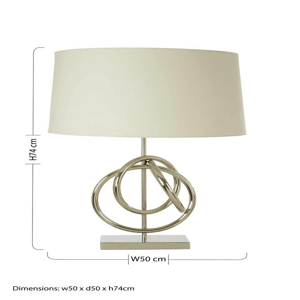 image 1 of Interiors by Premier Wall Lamp with Interlinked Circles Base Silver