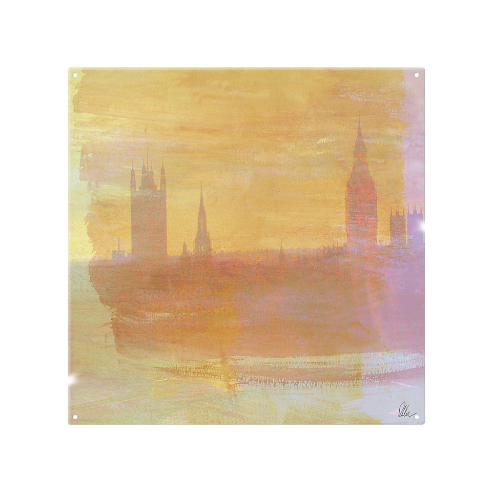 image 1 of Big Ben Yellow Mist Splash Back | White