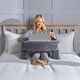 image 3 of OHS Soft Comfy Armrest Reading Laptop Gaming Bed Desk Lap Pillow With Storage Pockets Grey | 65 x 56 x 34cm