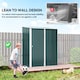 image 6 of Outsunny 5ft x 3ft Lean to Garden Shed, Metal Outdoor Storage Shed with Single Lockable Door, Tool Storage Shed for Garden, Patio, Green