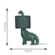 image 5 of ValueLights Kids Green Dinosaur Bedside Table Lamp with Drum Fabric Shade - Including Bulb | Green
