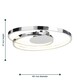 image 8 of First Choice Lighting Polished Chrome LED Swirl Flush Fitting Chrome