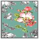 image 3 of Bright flower on green (Picutre Frame) Brown | M