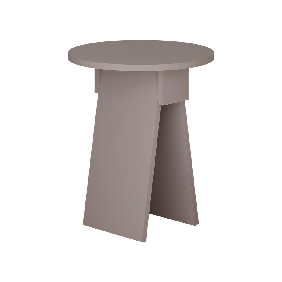 image 1 of Decortie Chen Round Side Table 42x50cm Mocha Grey