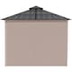 image 8 of Outsunny 3 x 3 (m) Double Roof Hard Top Gazebo w/Nettings & Curtains, Khaki