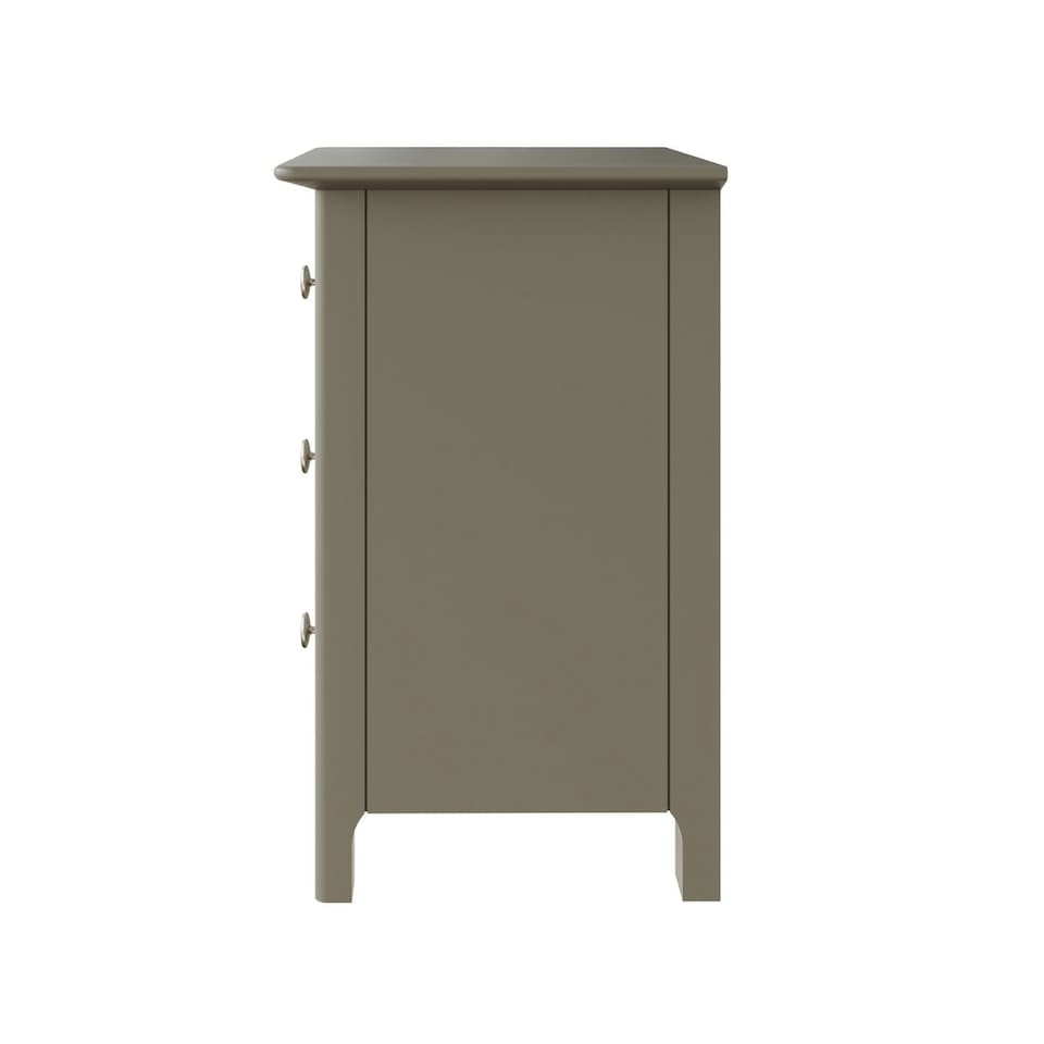 image 1 of Palma 3 Drawer Bedside Cabinet Pale Grey