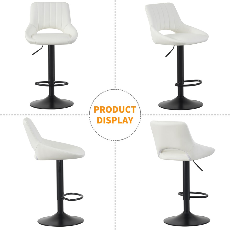 image 1 of MCC Direct Set of 2 Height Adjustable Bar Stool Kitchen Breakfast Chairs Stacey