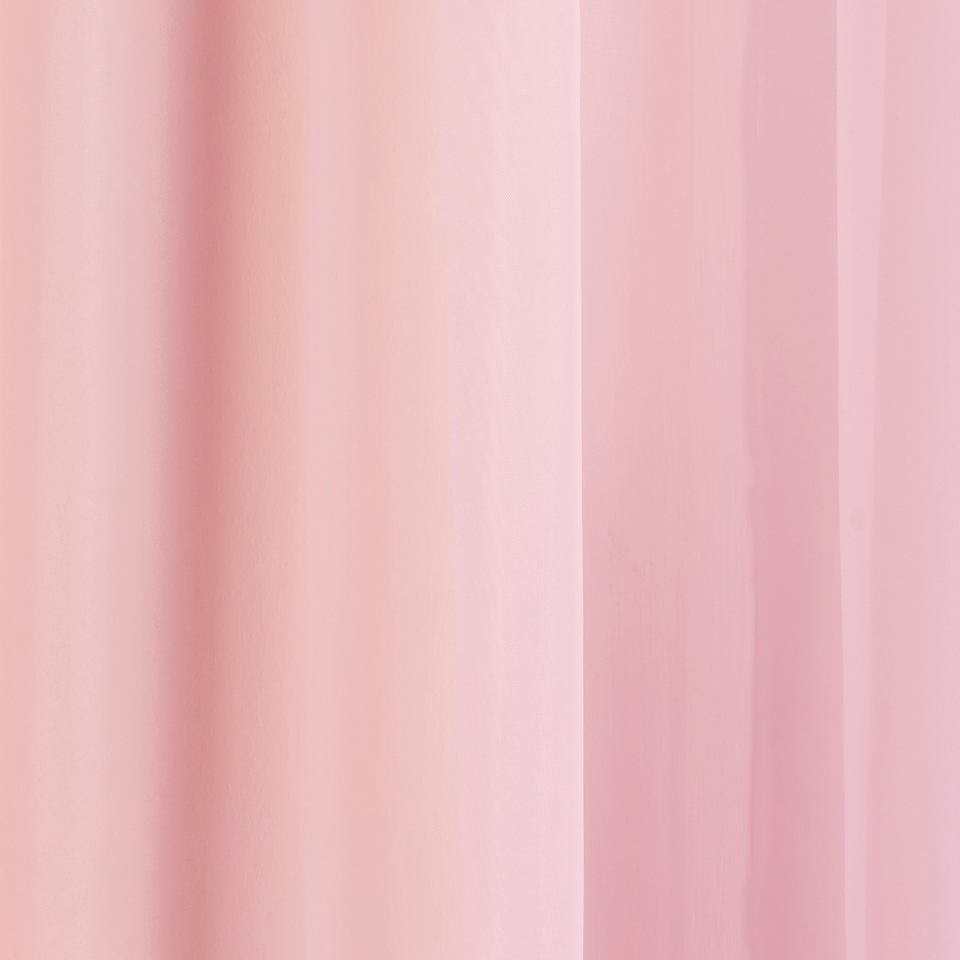 image 1 of Pair of Crystal Pink Plain Voile Panels 122 cm (48 inch) Rod Pocket Panels for Bedroom and Living Room