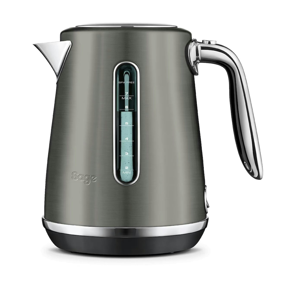 image 1 of Sage The Soft Top Luxe Quiet Electric Kettle, Fast Boil, Opens Softly, Elegant Design - 1.7 L Capacity, Cordless, 2400 W - Black Stainless Steel