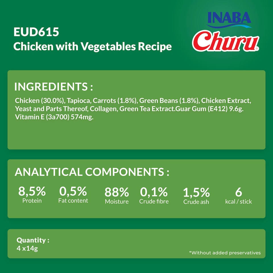 image 1 of Churu Sticks: Chicken & Vegetables Flavour (48 x 14g total)