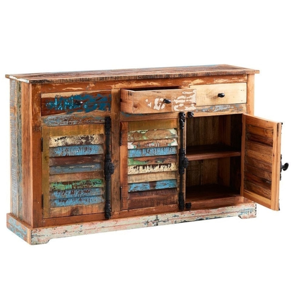 image 1 of Coastal Large Sideboard - Wood - L40 x W140 x H80 cm Brown