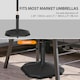 image 3 of Outsunny 18kg Patio Parasol Base Concrete Outdoor Umbrella Stand Holder Black