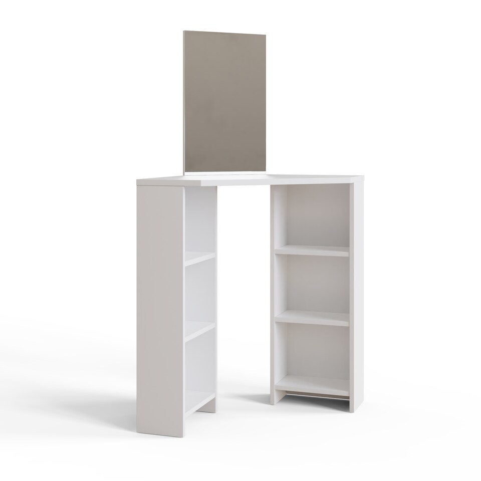 image 1 of Frances Corner Dressing Table | White | White