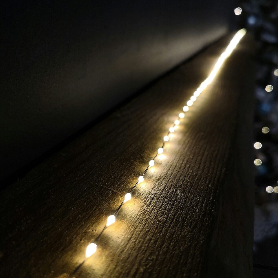 image 1 of 6.4m Compact MicroBrights Christmas Lights with 400 LEDs in Warm White