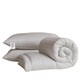 image 1 of Opulent Home Striped 3 Tog Microfiber Summer Duvet and Pillow Set|White|Single