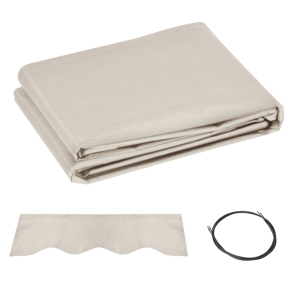 image 1 of Outsunny Replacement Canopy for 3 x 2.5 m Awning (Fabric Only) Cream | Cream