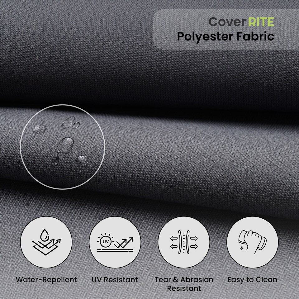 image 1 of Covers&All Outdoor 5 in Seat / Back Cushion with Highly Durable Cover Rite Fabric, 22 in W x 24 in L x 5 in Thick, Grey