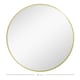 image 5 of HOMCOM Round Bathroom Mirror, Modern Wall-mounted Vanity Mirror with Aluminium Frame and Easy Install Hook for Living Room, Entryway, 60  60cm, Gold Tone
