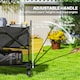 image 9 of Outsunny Double Decker Folding Trolley Cart on Wheels, 200KG Capacity Black
