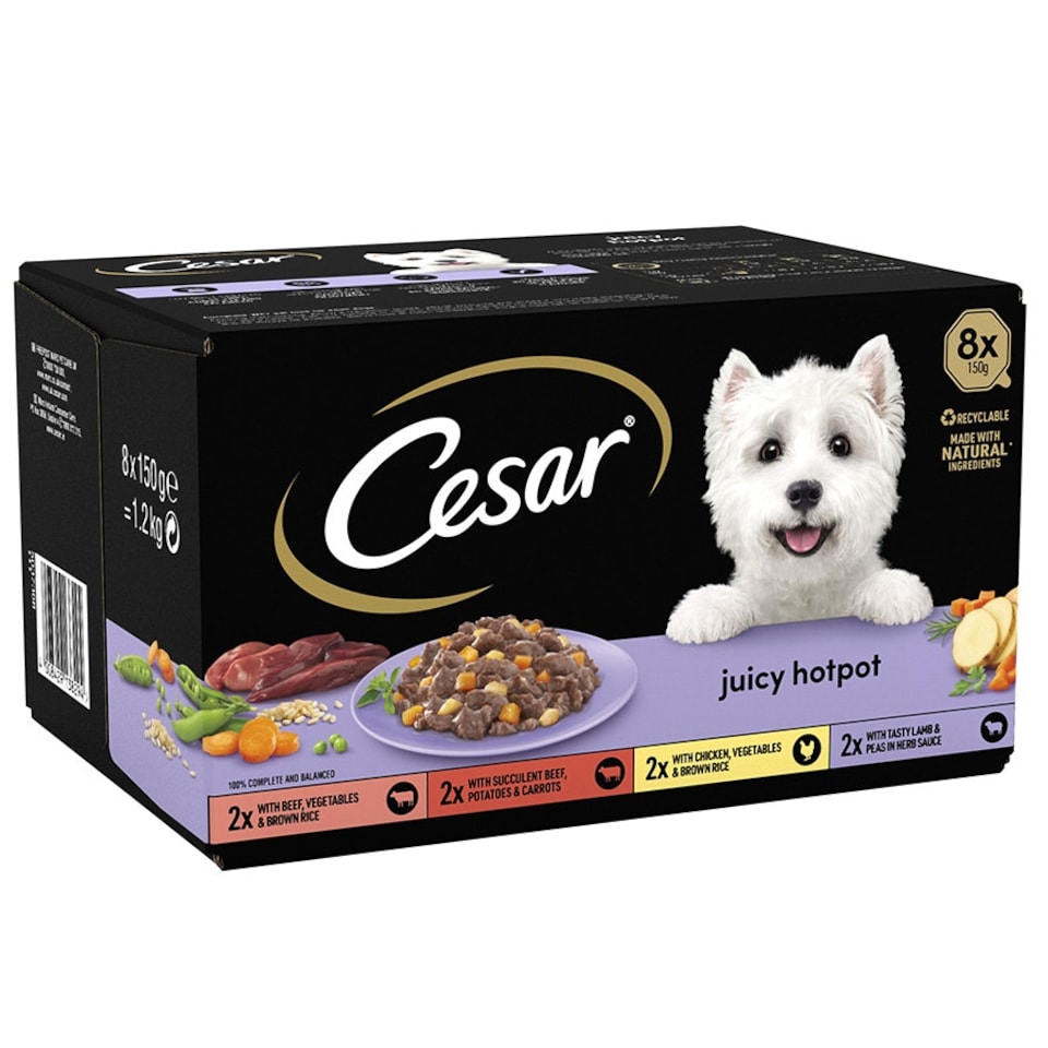 image 1 of Cesar Juicy Hotpot Mixed Selection 8x150g (Pack of 3)