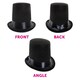 image 4 of Black Felt Stovepipe Top Hat Black | One Size