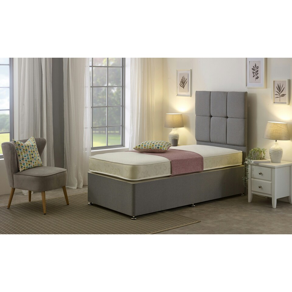 image 1 of Double-Sided Open Coil Spring Mattress - 17cm Deep Easy-Clean | Gold | Single