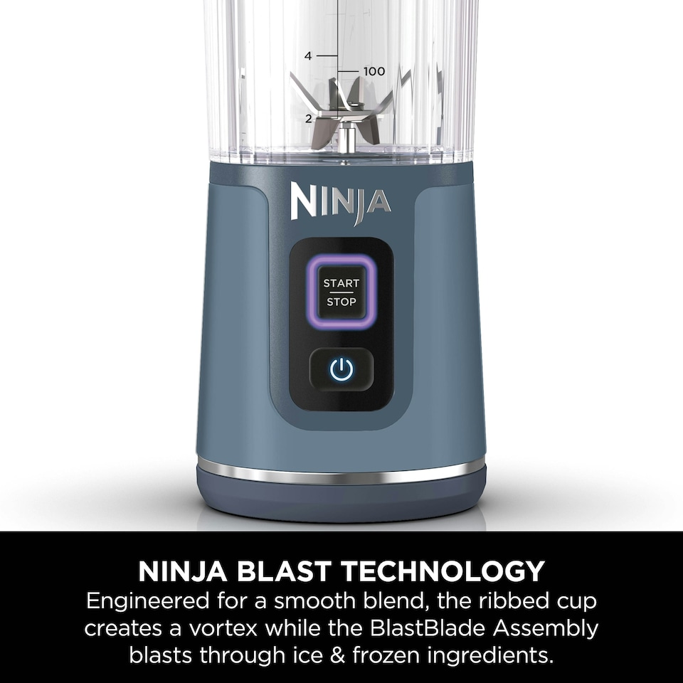 image 1 of Ninja Blast Cordless Portable Blender in Denim Blue BC151UKNV Blue