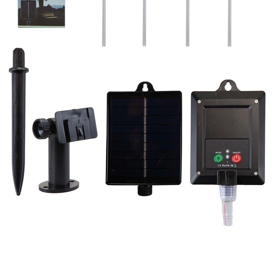 image 1 of vfm-estore LED Solar Meteor Shower Lights 4.7m 8 Tubes Warm White 8-10h Run Time