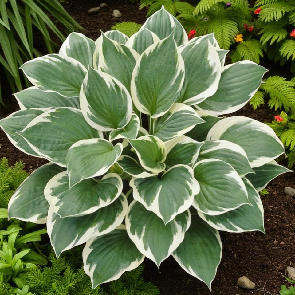 image 1 of Carbeth Plants Hosta Minuteman 3 x 9cm Pots - Hardy Lavender Summer Outdoor Perennial Garden Ready Shrub for Shaded Borders & Containers