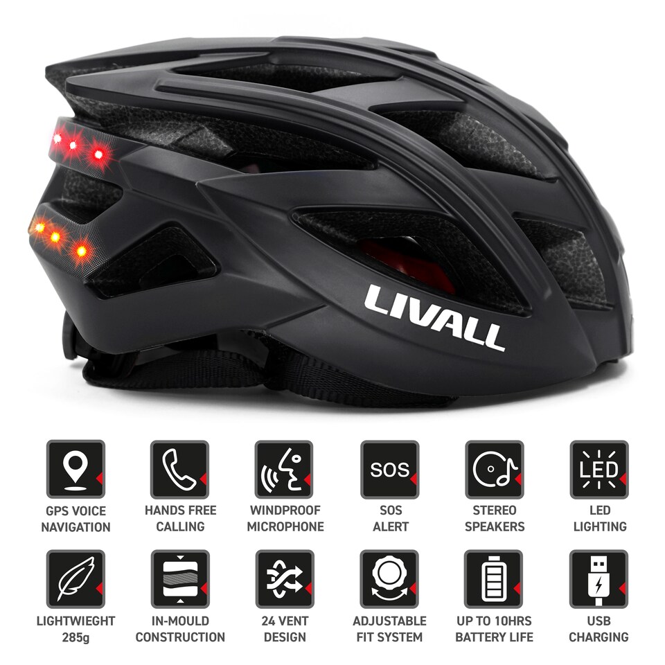 image 1 of BH60SE Smart Cycling Helmet - Black - 55-61cm