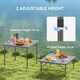 image 5 of Outsunny 3ft Folding Camping Table with 2 Adjustable Height, Dark Grey 