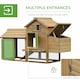 image 4 of PawHut Chicken Coop Hen Cage Small Animal Hutch Nesting Box Outdoor Run Natural