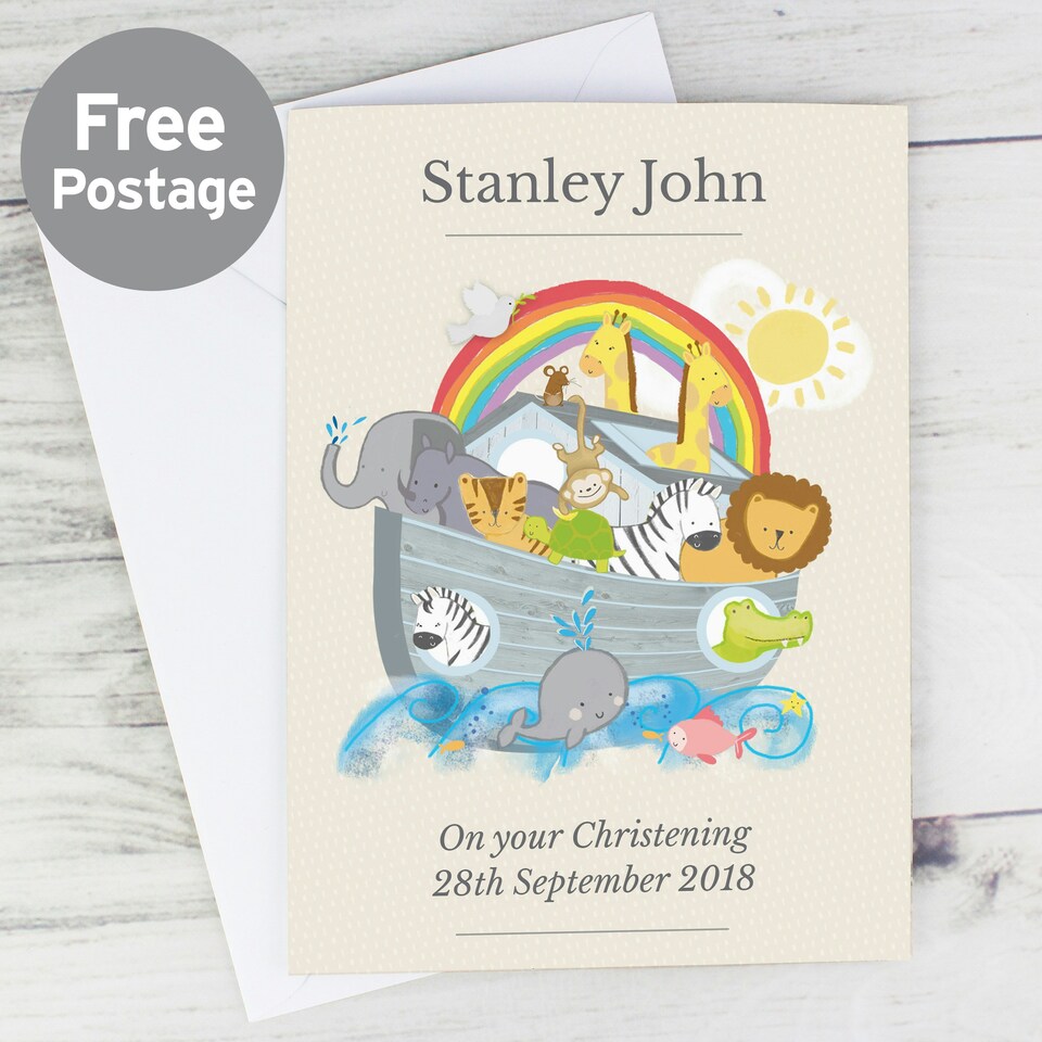 image 1 of Personalised Noah's Ark Card