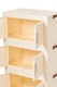 image 5 of Living and Home Foldable 5-Tier Rolling Plastic Storage Cabinet with Magnetic Doors | Cream | 5 Tiers