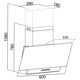 image 4 of SIA EAG61WH 60cm White Angled Chimney Cooker Hood Kitchen Extractor Fan