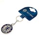 image 2 of Chelsea FC Official Metal Football Crest Keyring - Blue/White - One Size
