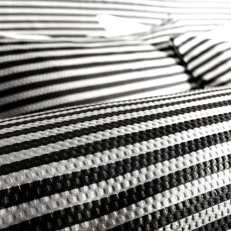 image 1 of OHS Stripe Embossed Soft Cosy Plush Plump Duvet Cover and Pillowcase Bedding Set Pink | Blush Pink | Single