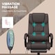 image 4 of Vinsetto 6-Point Massage Office Chair, PU Leather Desk Chair with Adjustable Height and Footrest for Home Office, Brown