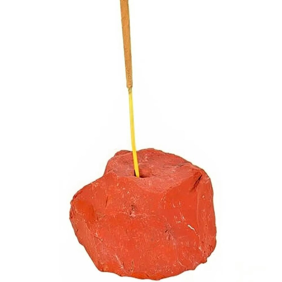 Red Jasper Crystal Incense Stick Holder - Gems, Crystals & Stones