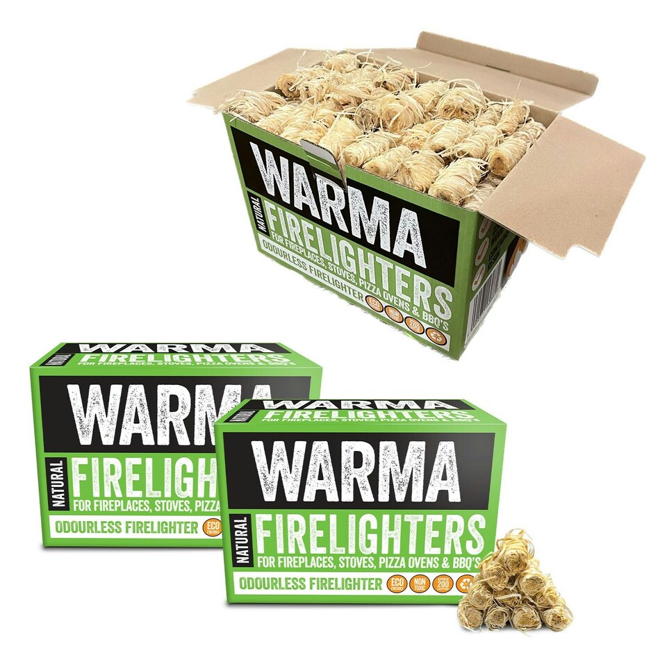 image 1 of Warma Natural Eco Wood Wool Firelighters - 600 Pieces