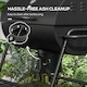 image 8 of Outsunny Barrel Charcoal Barbecue BBQ Grill Trolley W/ Ash Catcher Thermometer
